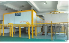 Powder coating production line for fire fighting equipment