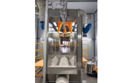 Air conditioning supply air electrostatic powder spraying system
