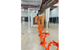 High efficiency and strong cooling system for powder spraying line